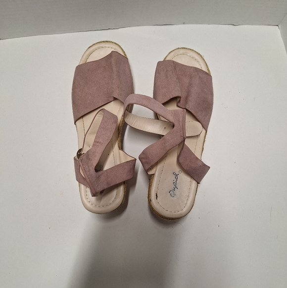 Qupid Women's Sandals in Cream and Brown - Picture 2 of 8